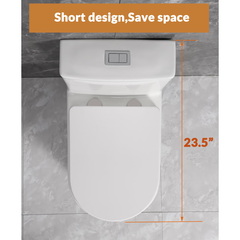 Yingze Small Dual-Flush Round One-Piece Toilet (Seat Included